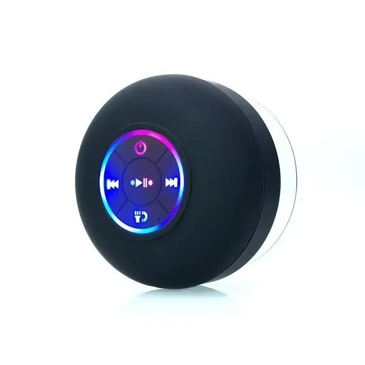VIKEFON Portable Bluetooth Audio Ipx4 Waterproof Led Lights Bathroom Outdoor Large Suction Cup Can Be Adsorbed Wall Speaker - covers4phones