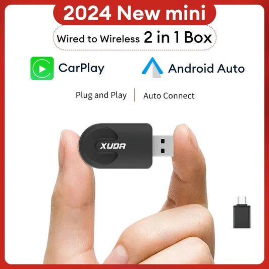 XUDA NEW Wireless CarPlay Android Auto Wireless Adapter Smart Mini Box Plug And Play WiFi Fast Connect Universal For Nissan - covers4phones