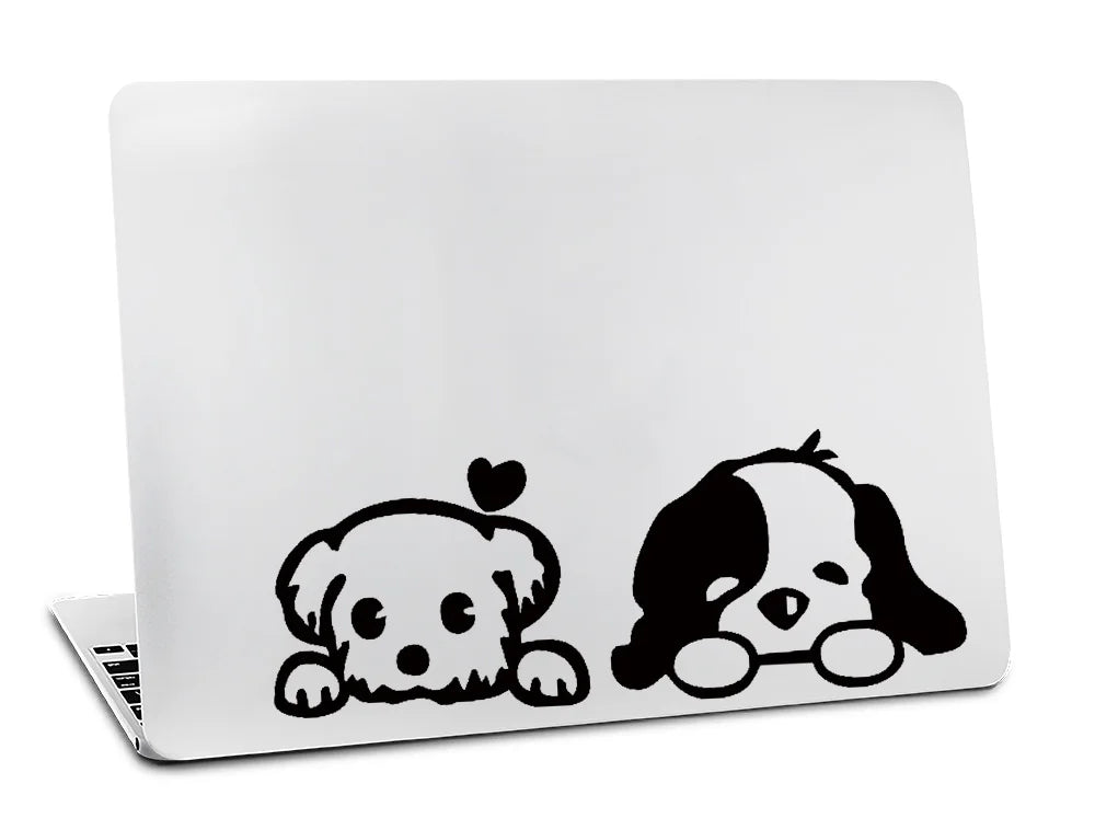 Vinyl Sticker for apple macbook air 11 13 inches for Mac Pro Retina 13 15 Skins cover Glow Black decal Cat Monkey wolf Touch - covers4phones