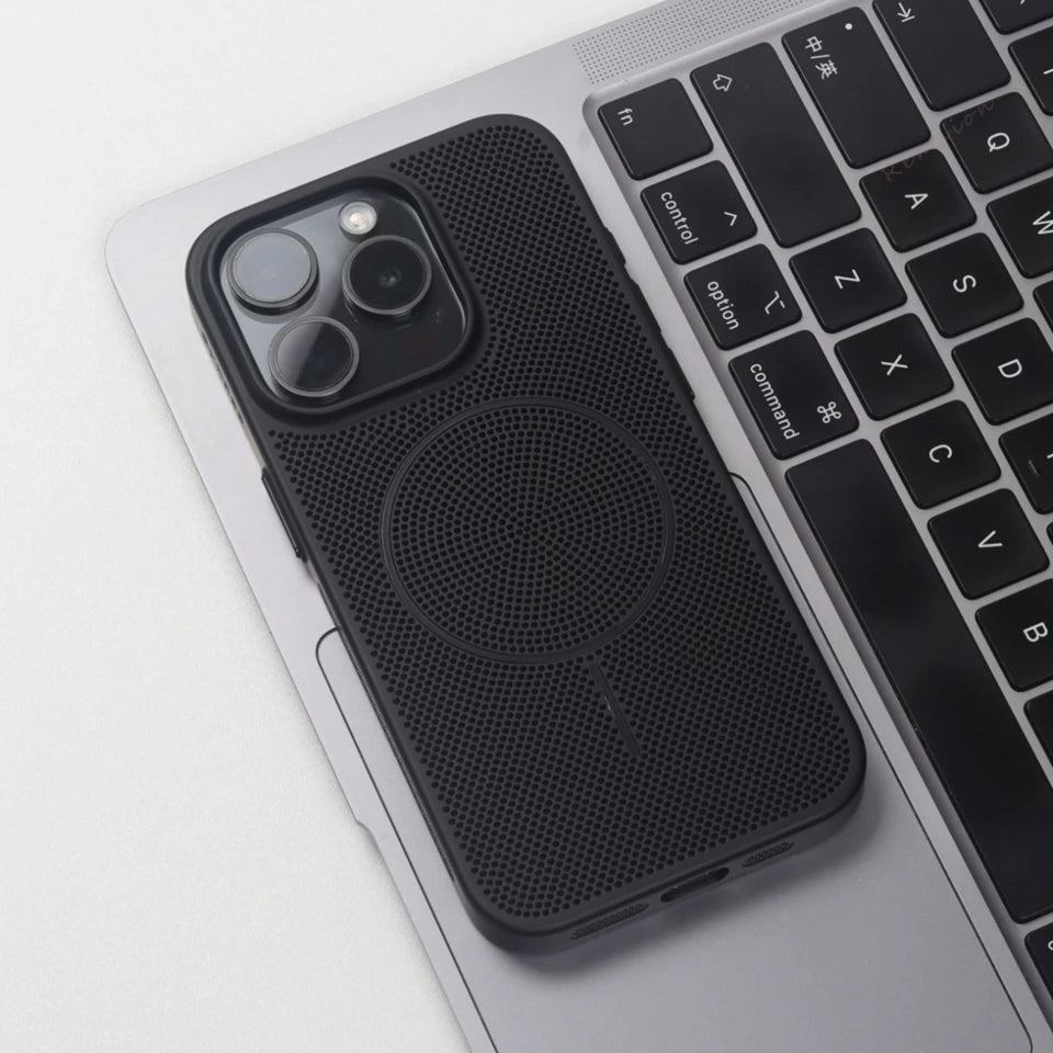 Cute Magnetic Heat Dissipation Phone Case for iPhone 14 15 16 Plus 11 12 13 16 Pro Max Matte Magsafe Charging Shockproof Cover