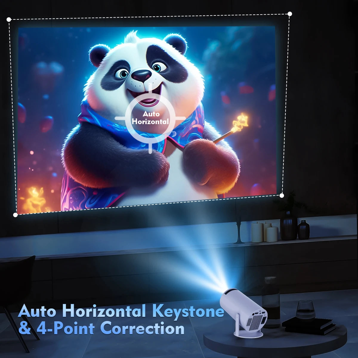 Transpeed 4K Wifi6 HY300 Pro Projector Android 11 260 ANSI Dual WIFI Allwinner H713 BT5.0 720P Home Cinema Outdoor Portable - covers4phones