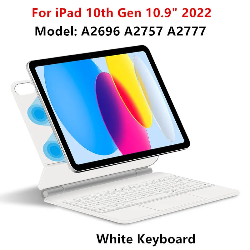 Magic Keyboard for iPad Pro 11 12.9 Air 4 Air 5 for iPad 10th Generation Pro 12.9 6th 5th 4th 3rd Gen Smart Cover Magnetic Case - covers4phones