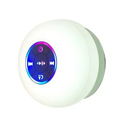 VIKEFON Portable Bluetooth Audio Ipx4 Waterproof Led Lights Bathroom Outdoor Large Suction Cup Can Be Adsorbed Wall Speaker - covers4phones