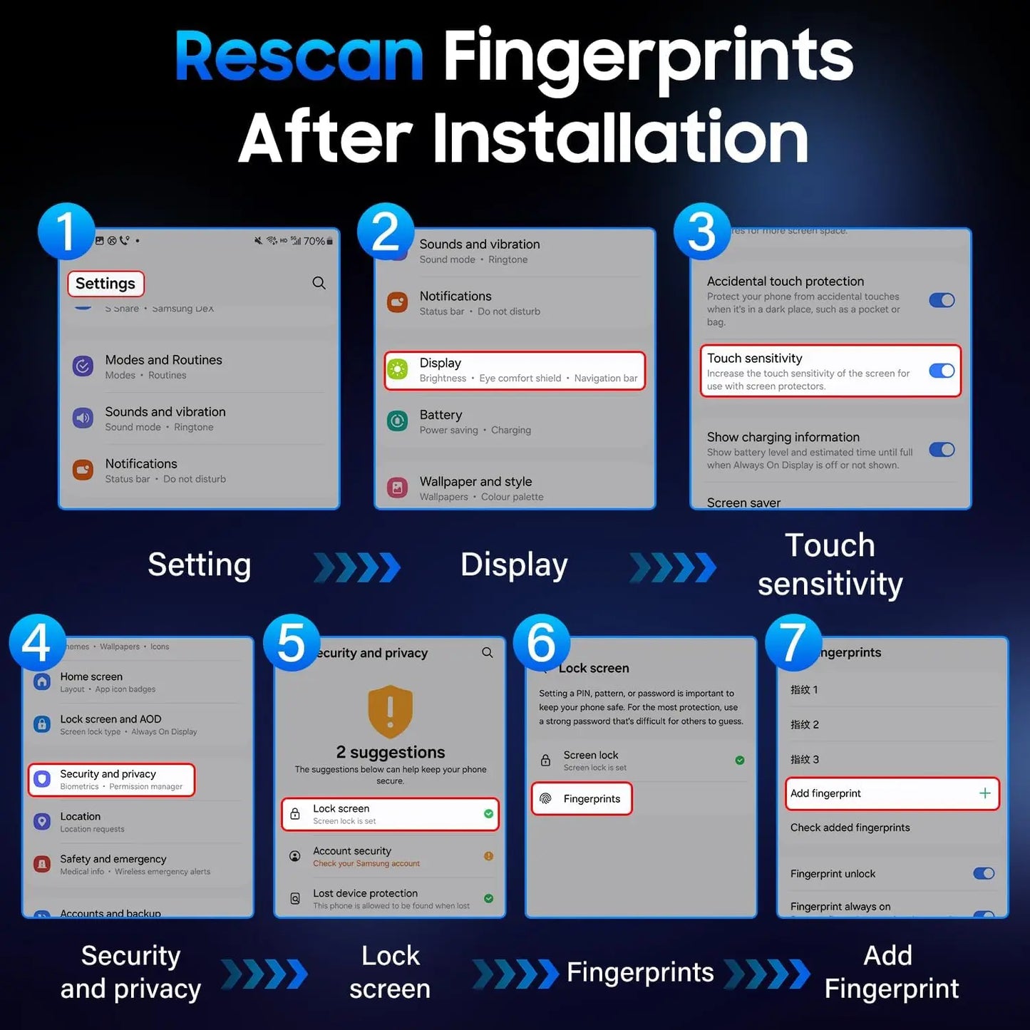 2Pcs For Samsung Galaxy S25 S24 Ultra S23 S22 S21 Plus A16 A36 A55 A56 A25 A15 A35 A34 A54 5G Screen Protector Tempered Glass