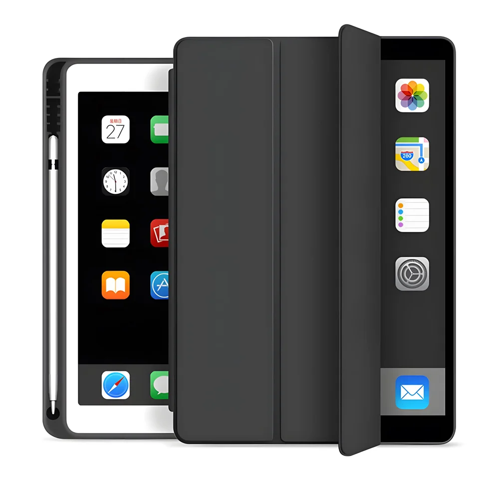 With Pencil Holder Cover For iPad Pro 12.9 2021 10.2 7/8/9/10th Case for Air 2 4 5 Mini 5 6 Portable iPad Pro 11 Generation case - covers4phones