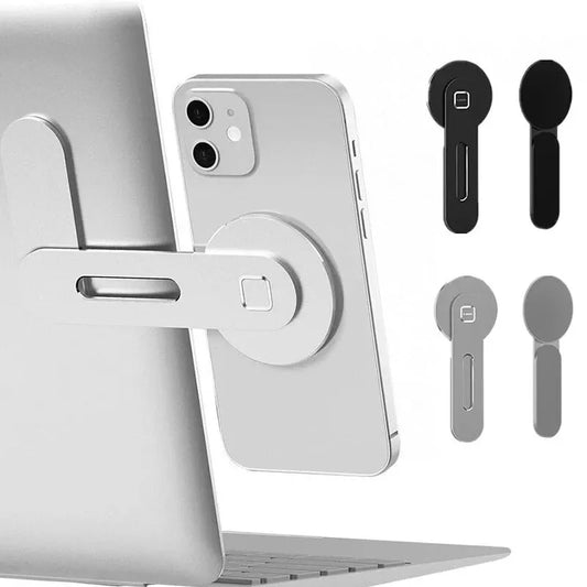 Car Phone Stand Laptop Same Screen Stand Magnetic Ultrathin Display Side Foldable Rollover Camera Flat Aluminum Alloy Back Mount - covers4phones
