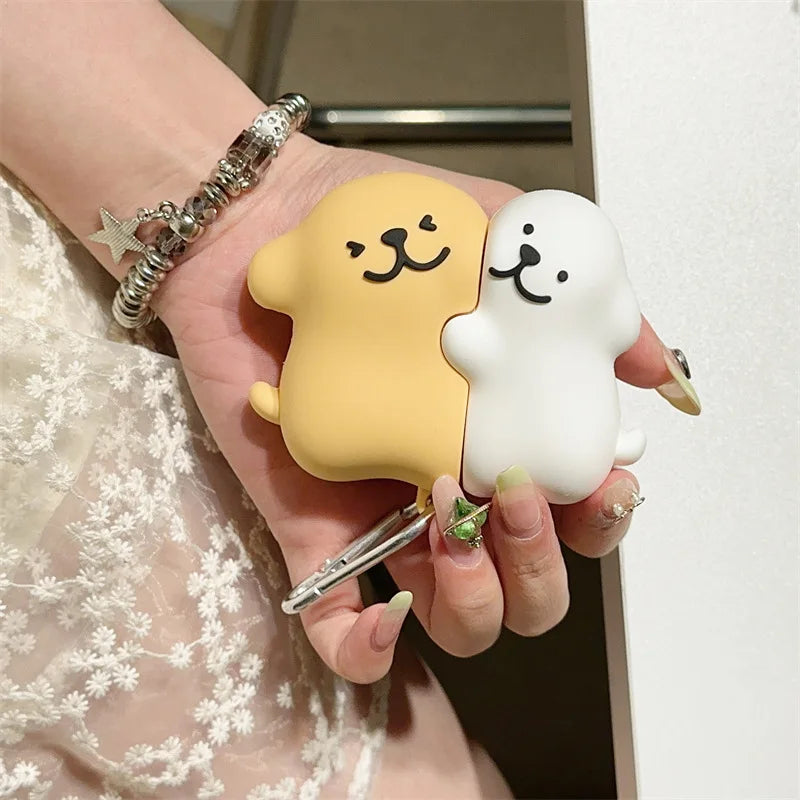 3D Cute Cartoon Sweet Dog Earphone Case For Apple AirPods 1 2 3 Pro Pro2 Wireless Bluetooth Headset Protective Cover Accessories - covers4phones