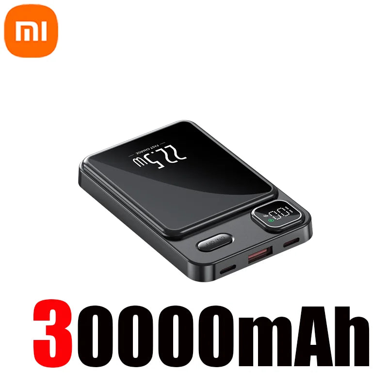 Xiaomi 50000mAh Wireless Magnetic Power Bank Portable Fast Charging External Battery for Magsafe Android iPhone 13 14 15 Samsung - covers4phones
