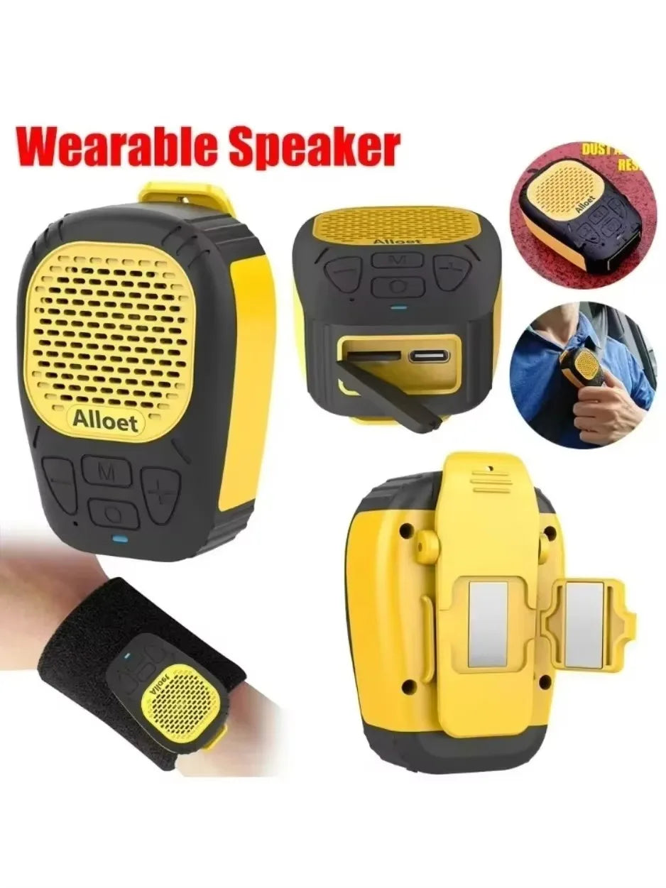 XICKU Wearable Bluetooth Speaker Magnetic Clip-On Wireless Waterproof Portable Sound Strap for Hands-Free Music Calls