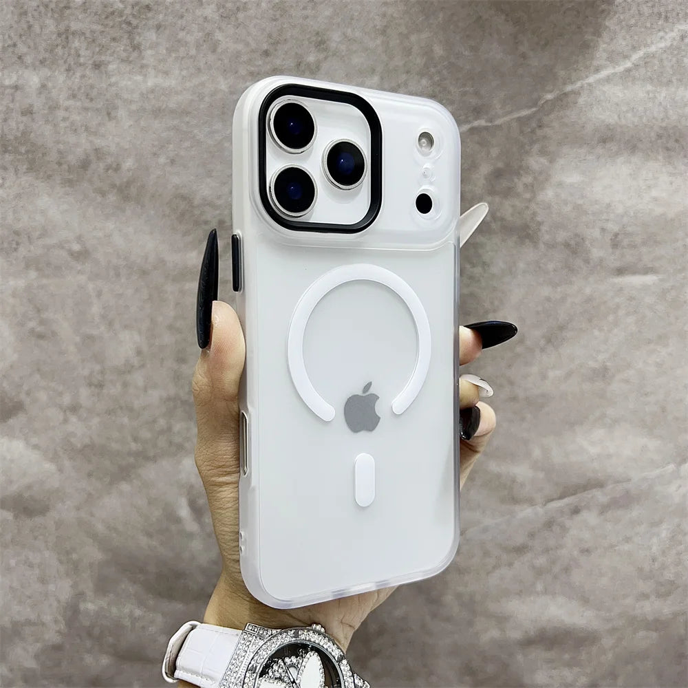 Matte Translucent Frosted Shockproof Magnetic Phone Case For iPhone 17 Air 16 15 14 13 12 17 Pro Max Magsafe Must-Haves Cover
