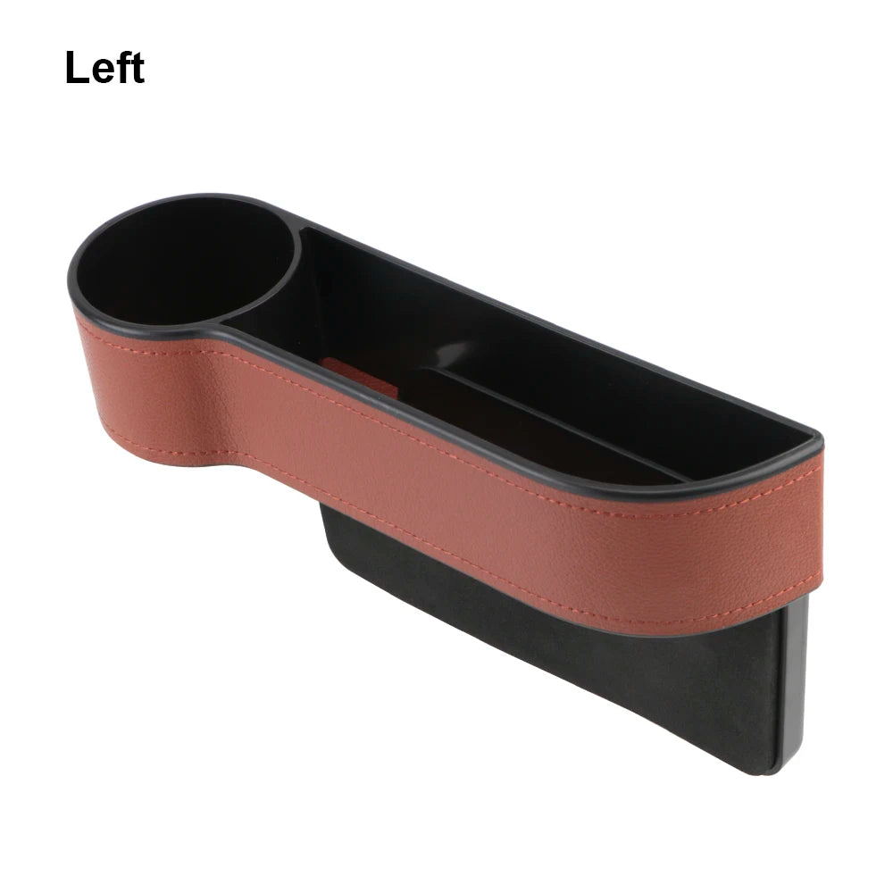 Car Organizer Auto Crevice Pocket Phone Bottle Cups Holder Seat Gap Leather Storage Box Car Accessories,USB Chargers Optional