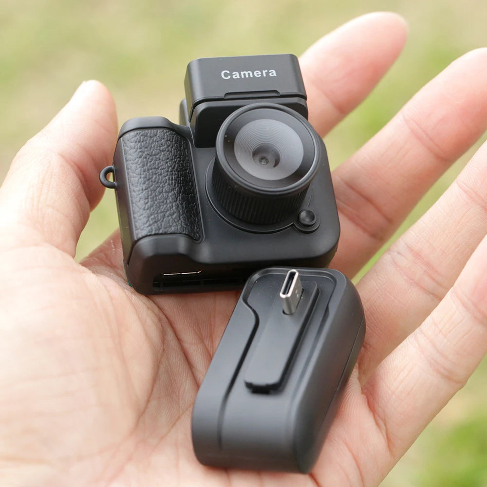Y4000 Monoreflexes Style Mini Camera With Flash Lamp And Battery Dock Portable Video Recorder DV 1080P With LCD Screen Y3000 - covers4phones