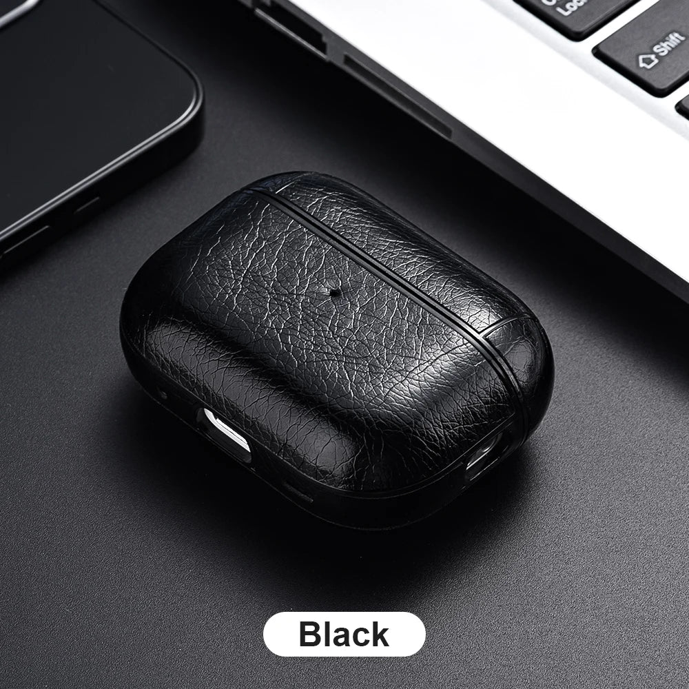 For Airpods Pro 2 Case Leather Business Earphone Case Headset Shell Headphone Cover For Apple Air Pod 3 Pro 2nd Generation USB C - covers4phones