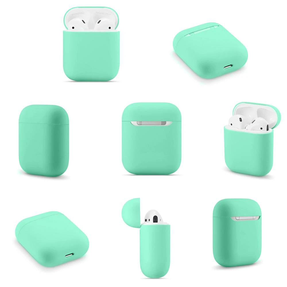 Ultra-thin Silicone Cases For Apple AirPods 2 Generation Wireless Earphone Protective Cover Box For Air Pods 1 Case Accessories - covers4phones