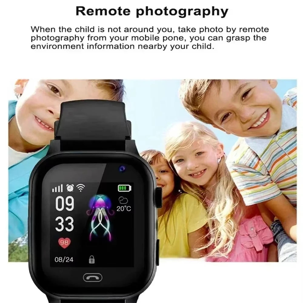 Xiaomi Kids 4G Smart Watch SOS GPS Location Video Call Sim Card Child SmartWatch Camera Waterproof Upgrade Watch For Boys Girls - covers4phones