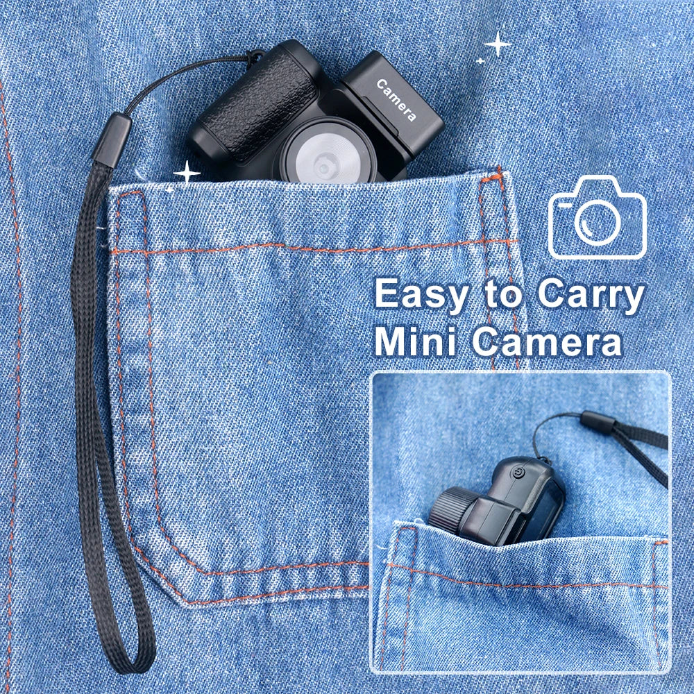 Y4000 Monoreflexes Style Mini Camera With Flash Lamp And Battery Dock Portable Video Recorder DV 1080P With LCD Screen Y3000 - covers4phones