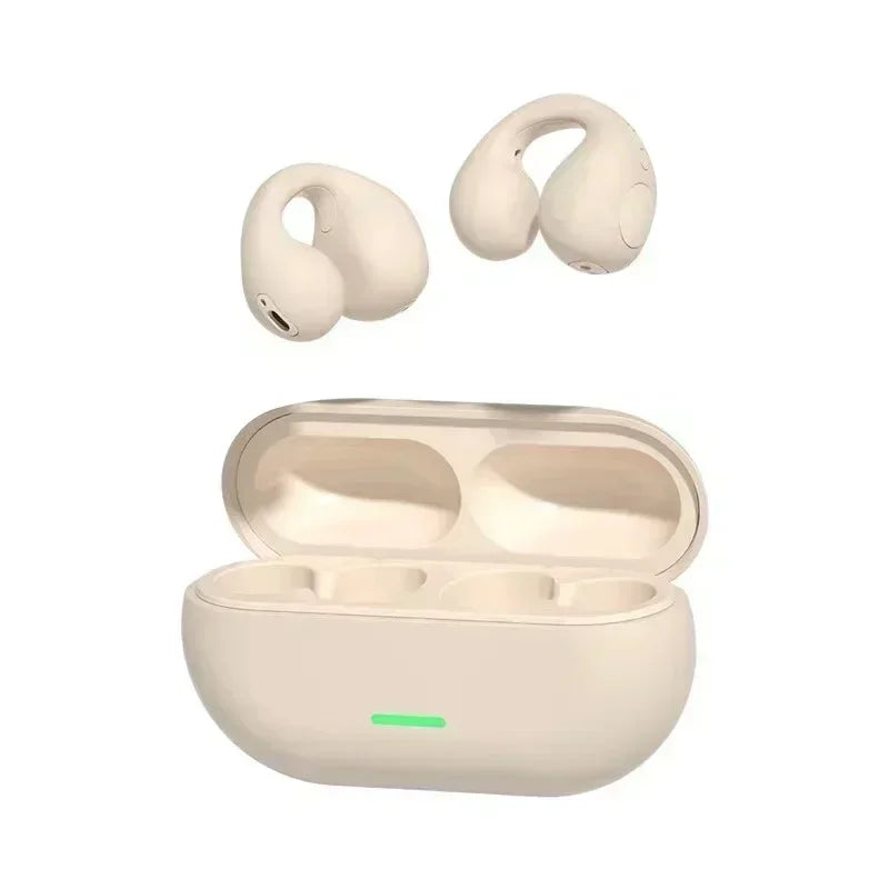 NEW Bluetooth 5.3 Wireless Bone Conduction Headphones T75 Clip Ear Music Noise Canceling Headset HD Call Sports Gaming Earphone - covers4phones