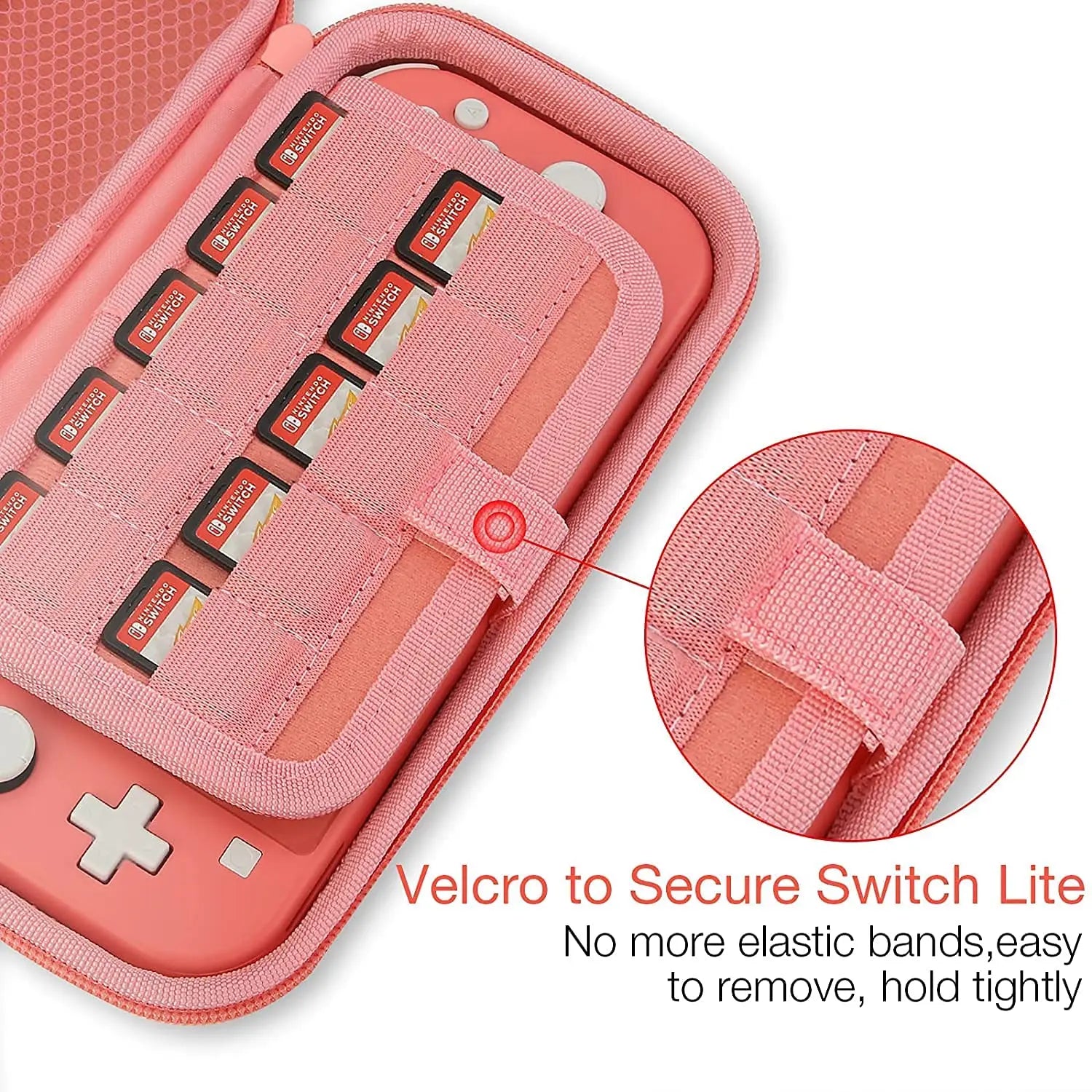 Carrying Case Compatible with Nintendo Switch Lite, Portable Nintendo Switch Lite Bag for Switch Lite with Storage - covers4phones