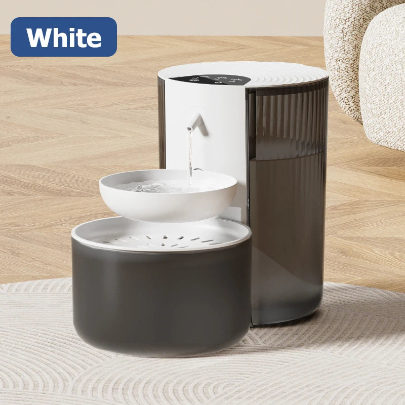 Smart Dump Pet Water Dispenser Wireless Automatic Drinking Fountain Rechargeable Water Feeder Ideal For Cats, Small & Medium Dog