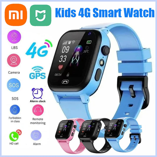 Xiaomi MIJIA Kids 4G Smart Watch SOS GPS Location Sim Card Call Child SmartWatch Camera Waterproof Watch For Boys Girls Present - covers4phones