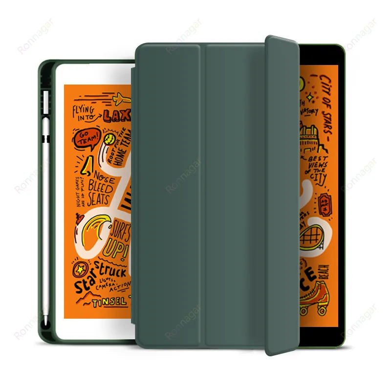 With Pencil Slot Funda for iPad Air 2 Air 1 Air 11 M2 2024 Case iPad 9.7 2018 2017 Pro11 M4 Air5 Air4 10.9 5/6th 10th 7 8 9 10.2 - covers4phones