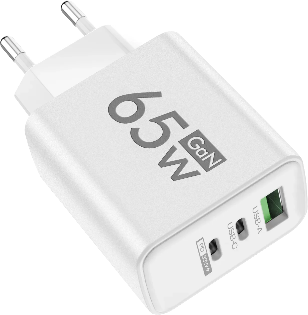 65W USB-C Fast Charging Charger PD Quick Charge 3.0 Wall Adapter for iPhone 15 Xiaomi POCO Samsung Oneplus - Phone Charging