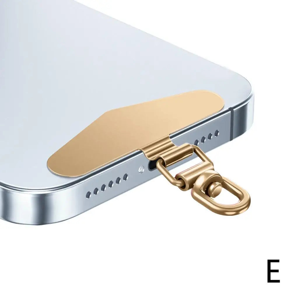 Upgrated 360 Rotatable Stainless Steel Phone Tether Tab Metal Patch Gasket Cellphone Lanyard Safety Connecter Piece New