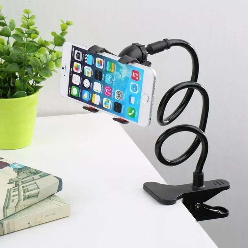Universal Lazy Mobile Phone Gooseneck Stand Holder Stents Flexible Bed Desk Table Clip Bracket for Phone Flexible Holder Arm - covers4phones