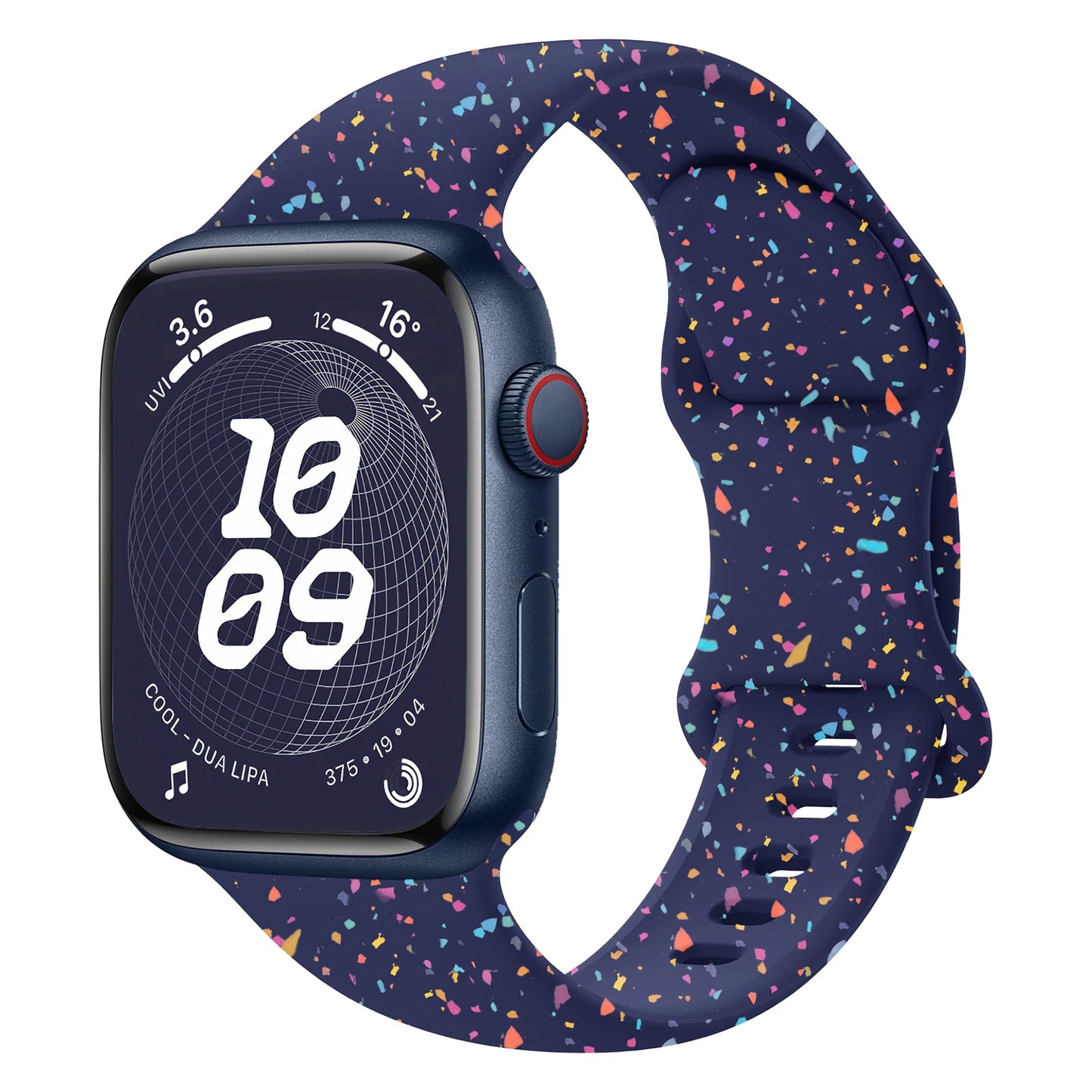 Soft Sport Silicone Loop Band for Apple Watch Series 3 to Ultra – Compatible with 38mm to 49mm Sizes, Adjustable Comfortable Bracelet Strap for iWatch Series 9, 8, 7, 6, 5, SE, Ultra 2