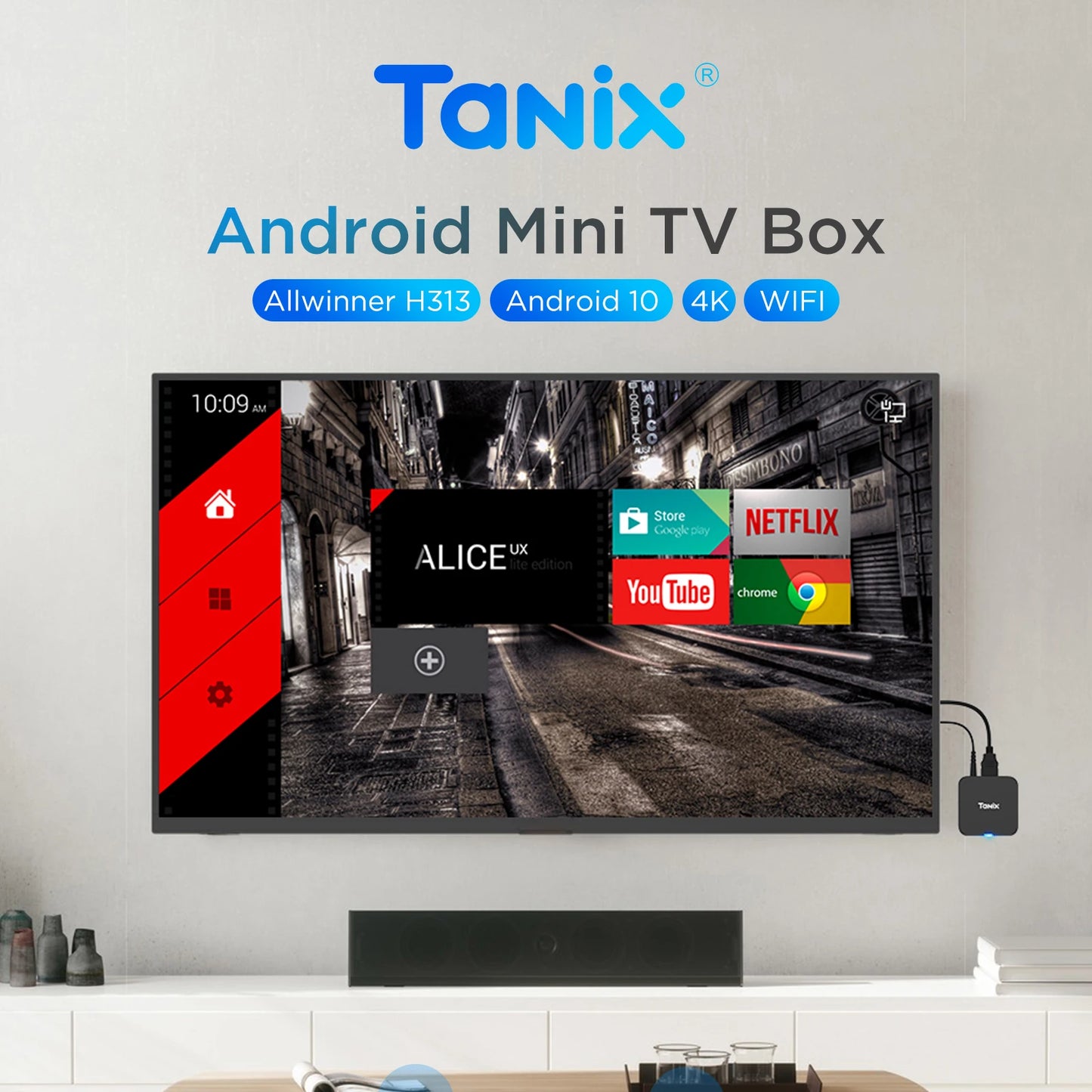 Tanix TX1 Android TV Box Allwinner H313 2.4G Wifi 16G 8G - covers4phones