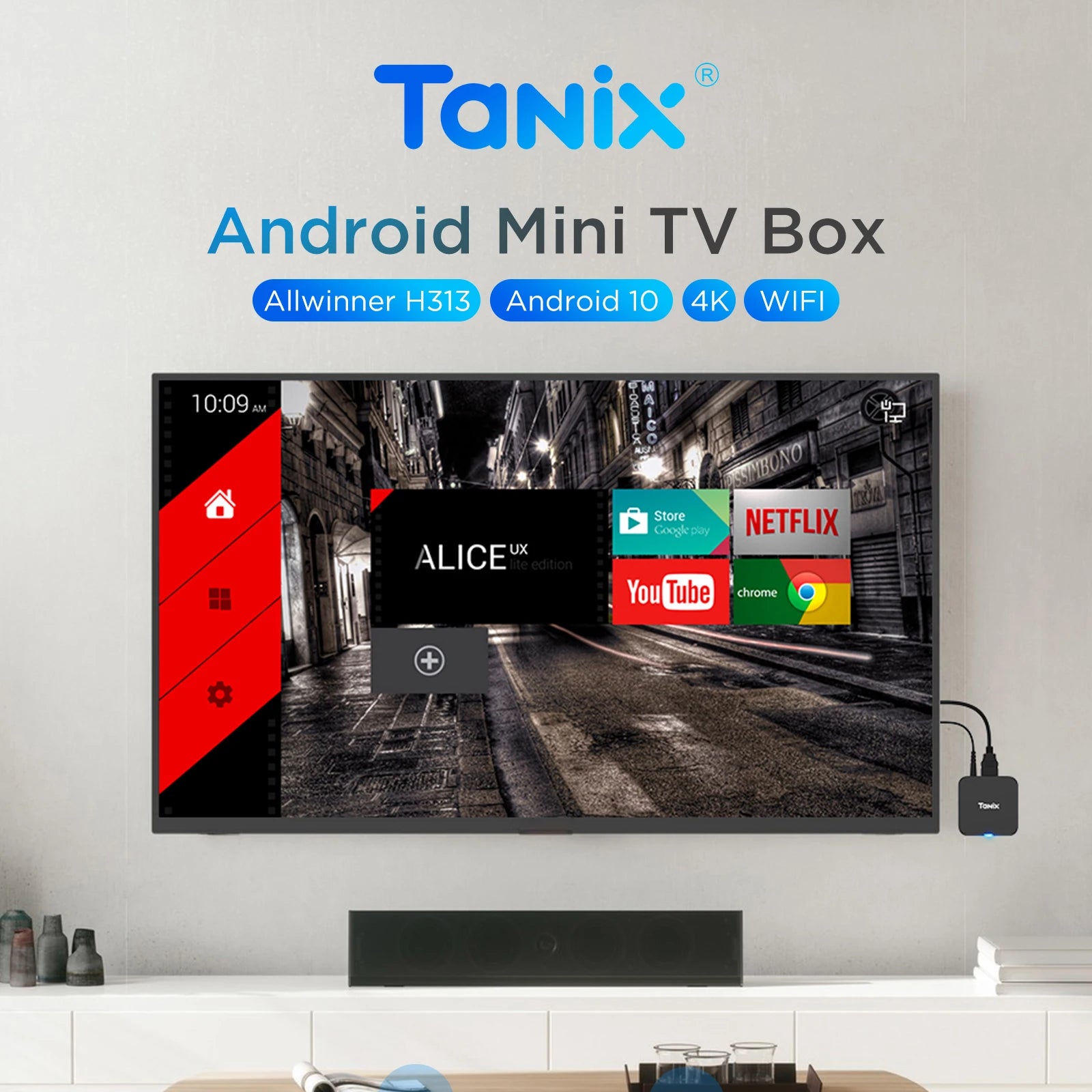 Tanix TX1 Android TV Box Allwinner H313 2.4G Wifi 16G 8G - covers4phones