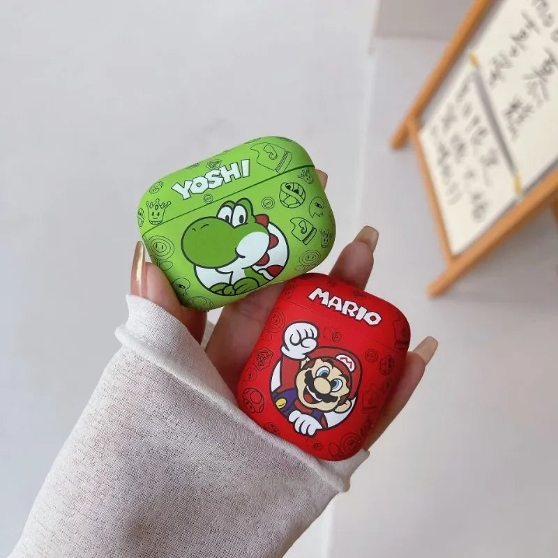 Super Mario Bros Protective Cover for AirPods 3 2 1 Case Yoshi Apple AirPods Pro 2 Decorations IPhone Earphone Accessories Gifts - covers4phones