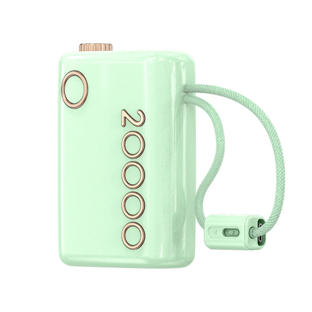 20000mAh 66W Fast Charging Power Bank Built in Cable Hanging Portable Large Capacity