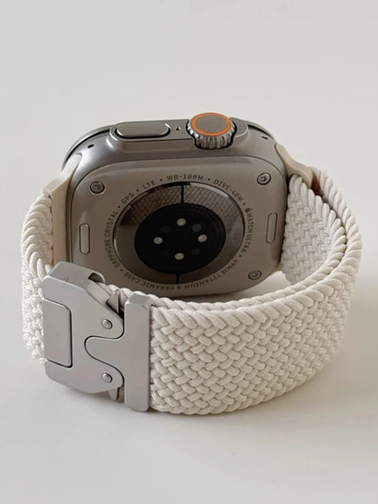 Braided Band For Apple Watch Straps 40 mm 44mm 46mm 42mm 49mm 45mm 41mm 38mm Bracelet IWatch Series 10 SE 9 8 7 6 Ultra 2 bands - covers4phones