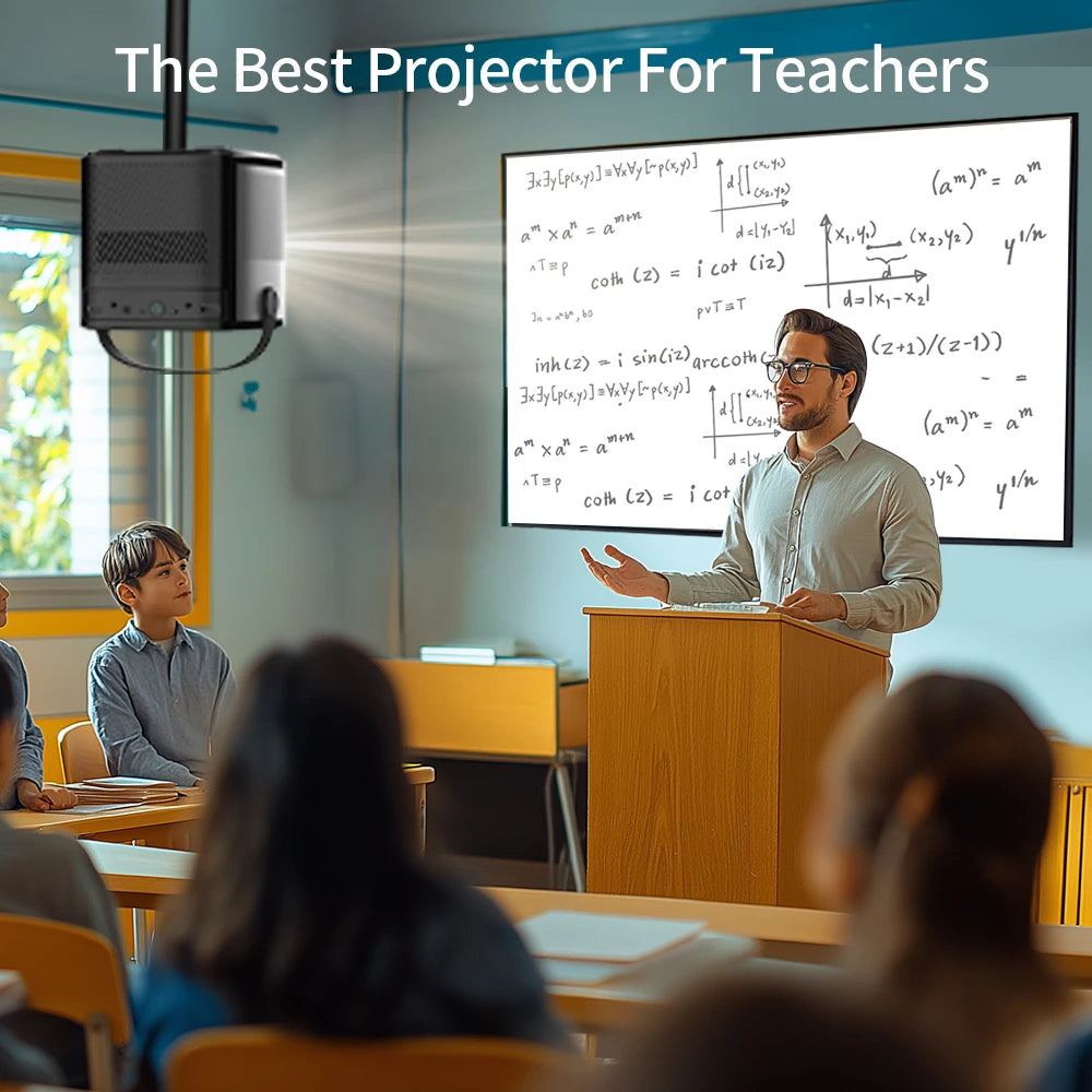 BYINTEK U80 Max Projector 3D 4K Cinema Android 11.0 WiFi Mini Portable 1080P Home Theater Video DLP Projector with Battery - covers4phones