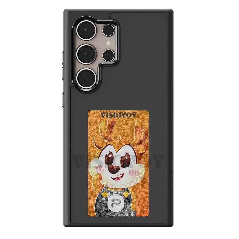 Smart NFC Phone Case for Samsung Galaxy S24, S23 Ultra, DIY, 4 Color, E Ink Screen, Couples Photo, Anime Characters