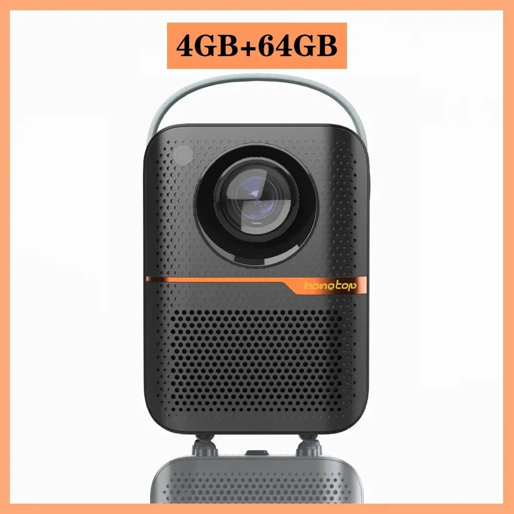 HONGTOP Android Smart Mini Projector 300ANSI Lumen Portable Projector 4K with WIFI Bluetooth 1080P Home Movie Theater Beamer - covers4phones