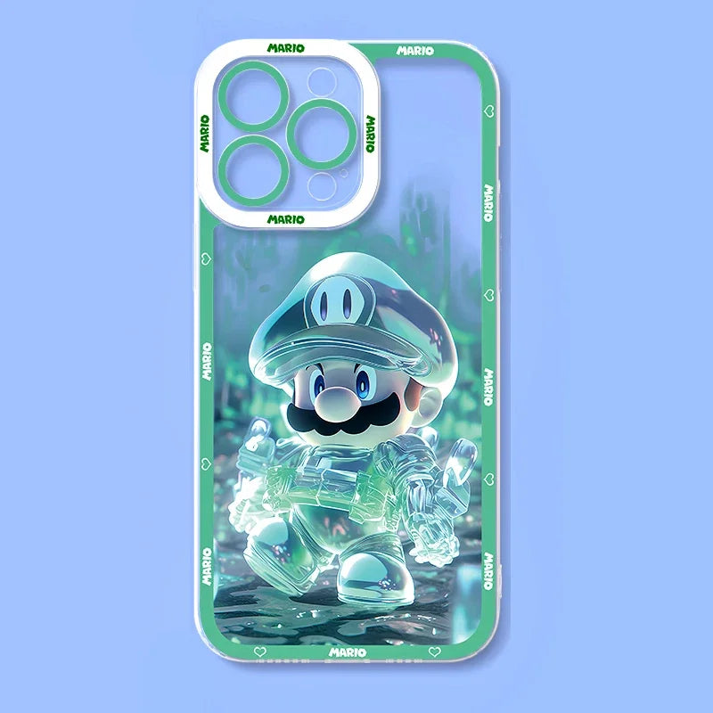 Super M-Marios Bros Clear Case for Samsung Galaxy A73 A13 A51 A71 A04 A04S A04E A14 A34 A54 A13 A23 A33 A53 A12 A22 Soft Cover