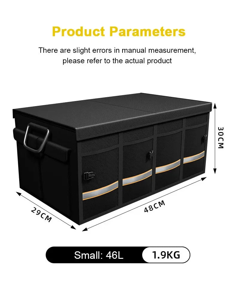 Car Trunk Storage Box Portable Multipurpose Folding Storage Box Outdoor Travel Storage Trunk Organizer for Truck SUV Trunk Box