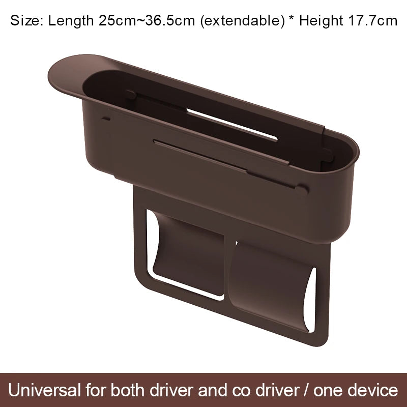 1pc Retractable Car Seat Gap Storage Box Storage Box Car Interior Storage Accessories Car Seat Gap Filler For Mobile Key Card