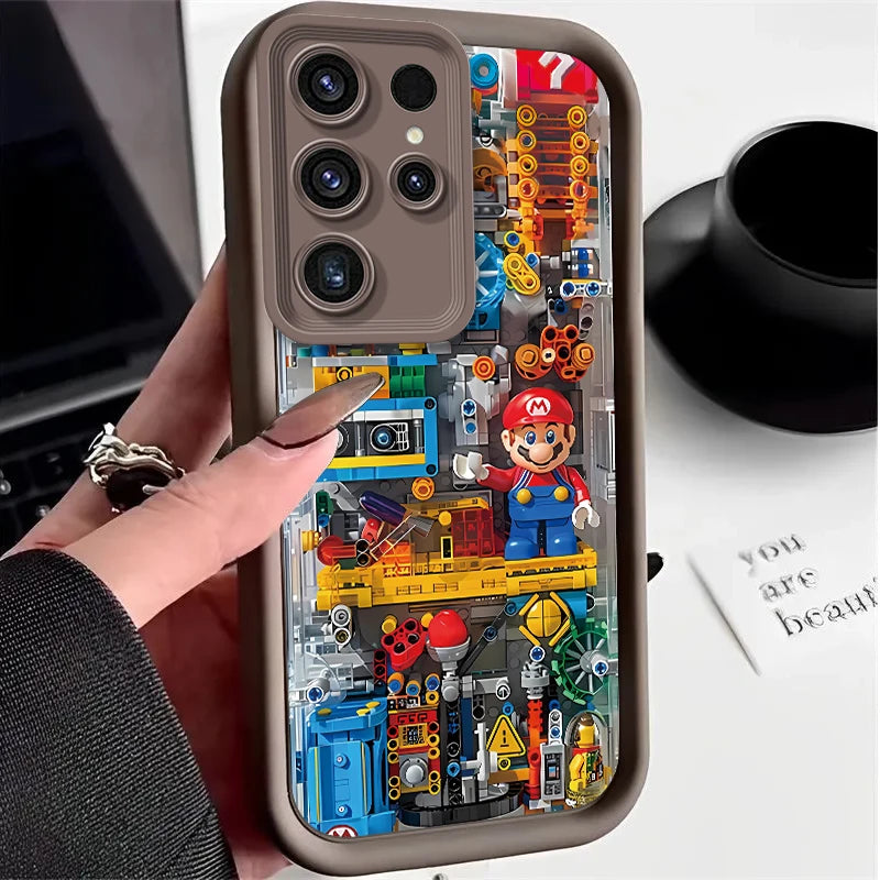 Super M-Marios Bros Case for Samsung Galaxy S24 S23 S22 S21 Ultra Plus S20 FE A55 A54 A53 A52 A52S A51 A50 A50S A35 A34 Cover - covers4phones