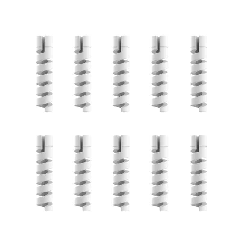 10pcs Cable Protector Silicone Charge Cable Spiral Winder Wire End Cord Savers Cover For Phone USB Charger Cable Accessories
