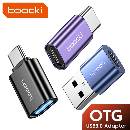 Toocki OTG USB 3.0 To Type C Adapter Micro To Type C Male To USB 2.0 Female Converter for Macbook Xiaomi Samsung OTG Connector - covers4phones