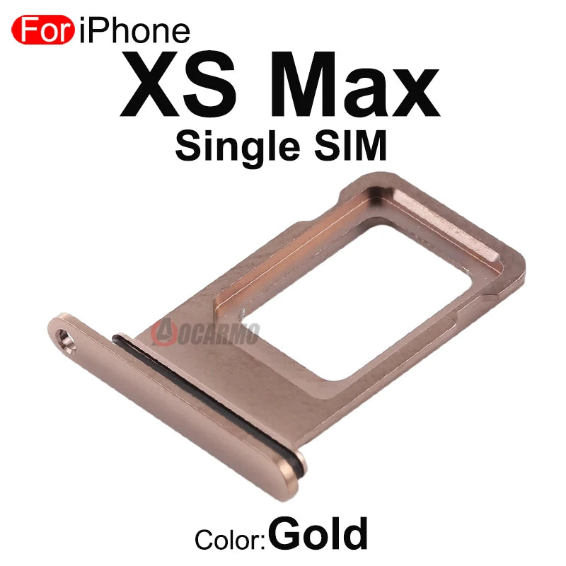 1Pcs/Lot For Apple iPhone X XS Max SIM Card Tray Stainless Steel Drawer Holder Single Dual Slot Replacement Parts - covers4phones