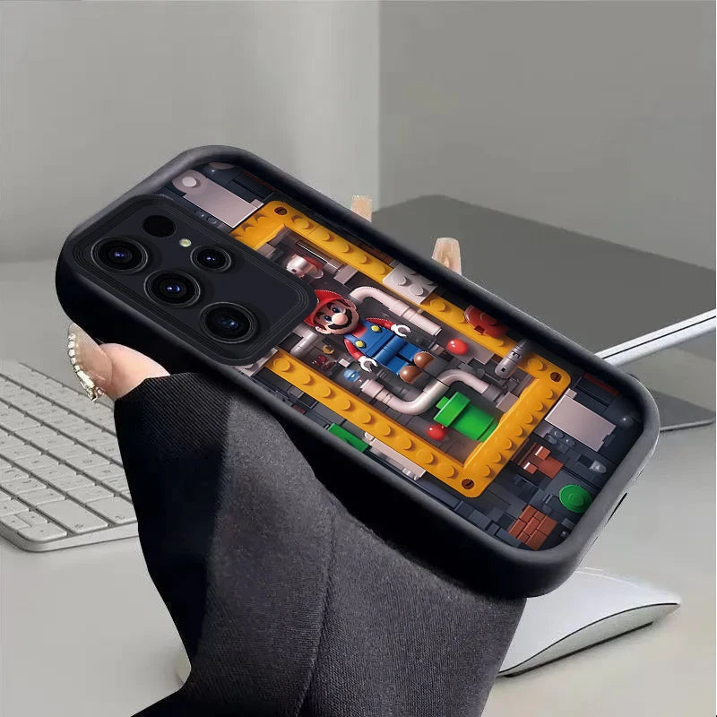 Super M-Marios Bros Case for Samsung Galaxy S24 S23 S22 S21 Ultra Plus S20 FE A55 A54 A53 A52 A52S A51 A50 A50S A35 A34 Cover - covers4phones