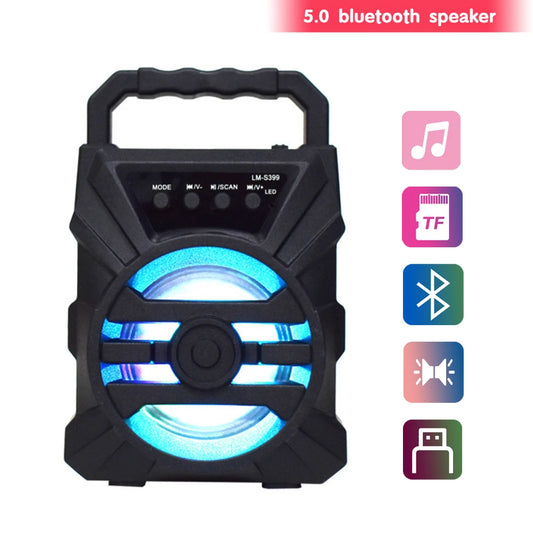500mAh Bluetooth speaker Sound box high power bluetooth speakers TF Udisk karaoke handheld sound subwoofers for dancing - covers4phones