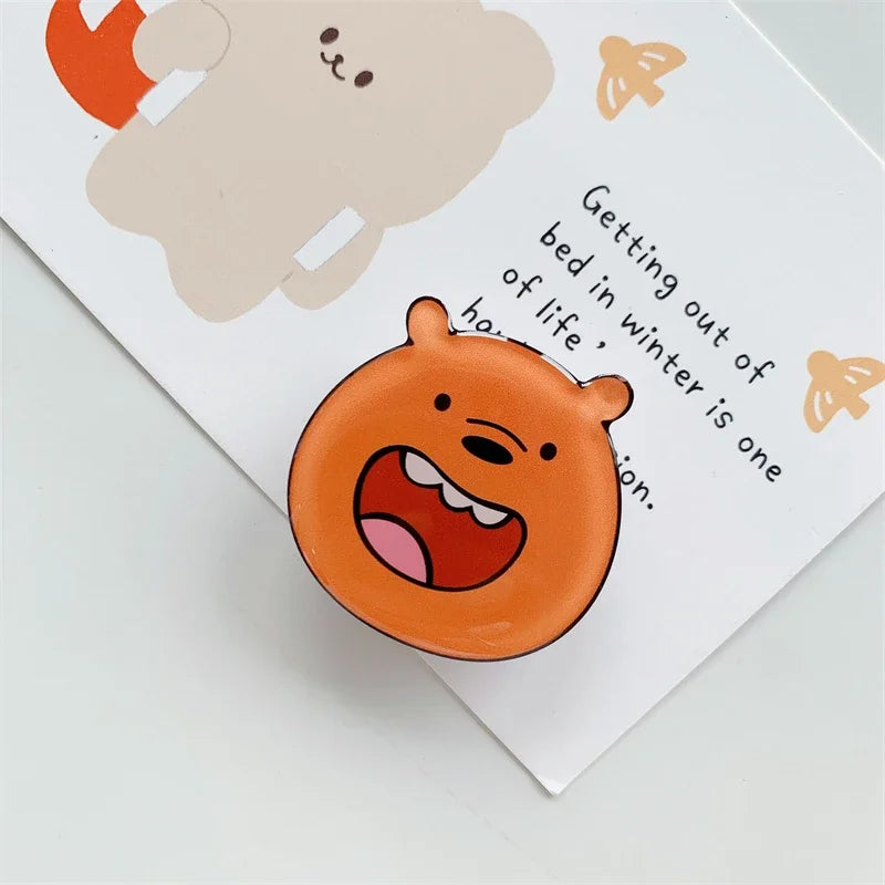 Cartoon Animal Folding Mobile Phone Grip Holder Socket Pocket Support for IPhone Samsung Finger Ring Griptok Expanding Bracket