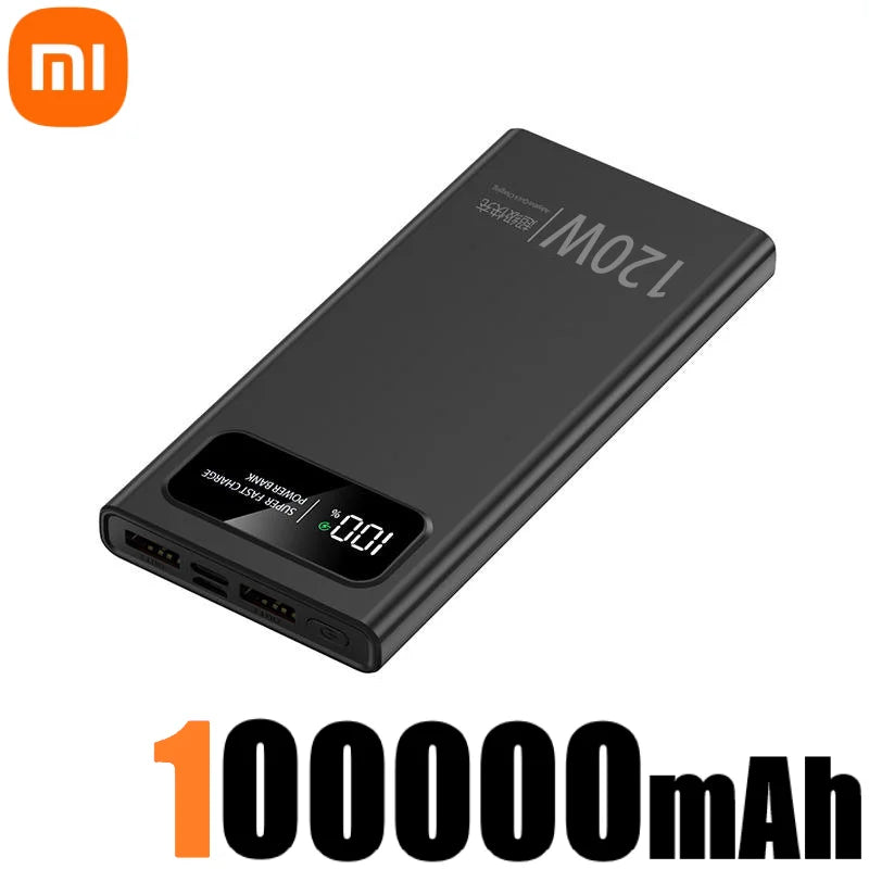 Xiaomi 200000mAh Power Bank 120W Super Fast Charger Large Capacity Mobile Power Portable External Battery for iPhone Samsung New - covers4phones