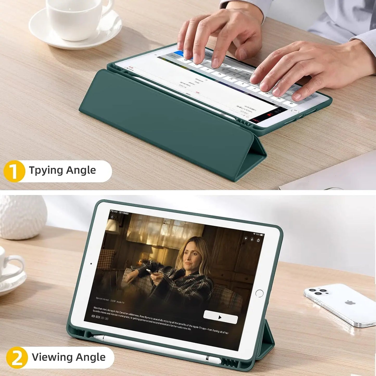With Pencil Holder Cover For iPad Pro 12.9 2021 10.2 7/8/9/10th Case for Air 2 4 5 Mini 5 6 Portable iPad Pro 11 Generation case - covers4phones