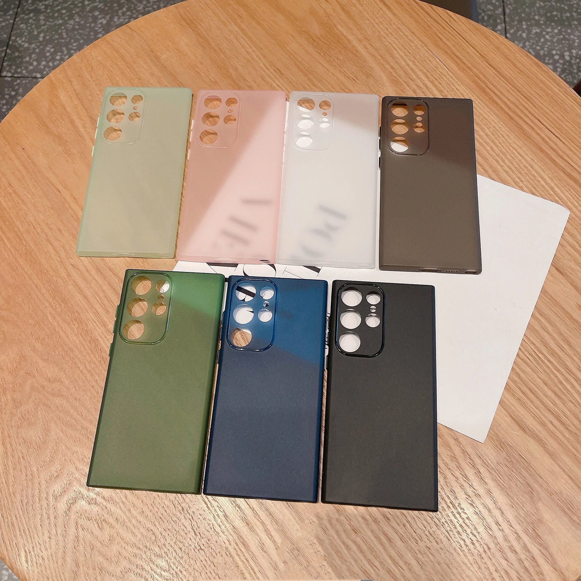 Thin Matte Shockproof Case For Samsung Galaxy S24 S23 S22 Ultra S21 Plus FE A52 A53 A73 A72 A32 A14 A54 Note 20 Ultra TPU Cover - covers4phones